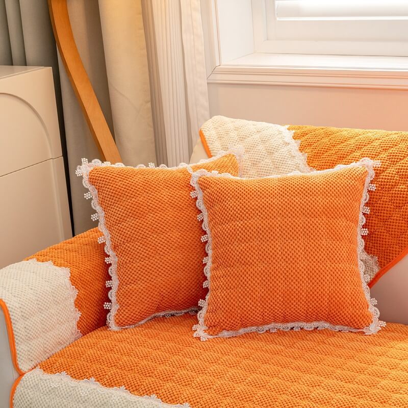 Corduroy Sofa Cushion, Four-Season Universal Plush Non-Slip Cover