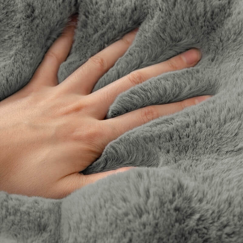 Rabbit Plush Sofa Cushion, Non-Fluff Thickened Non-Slip Universal Cover