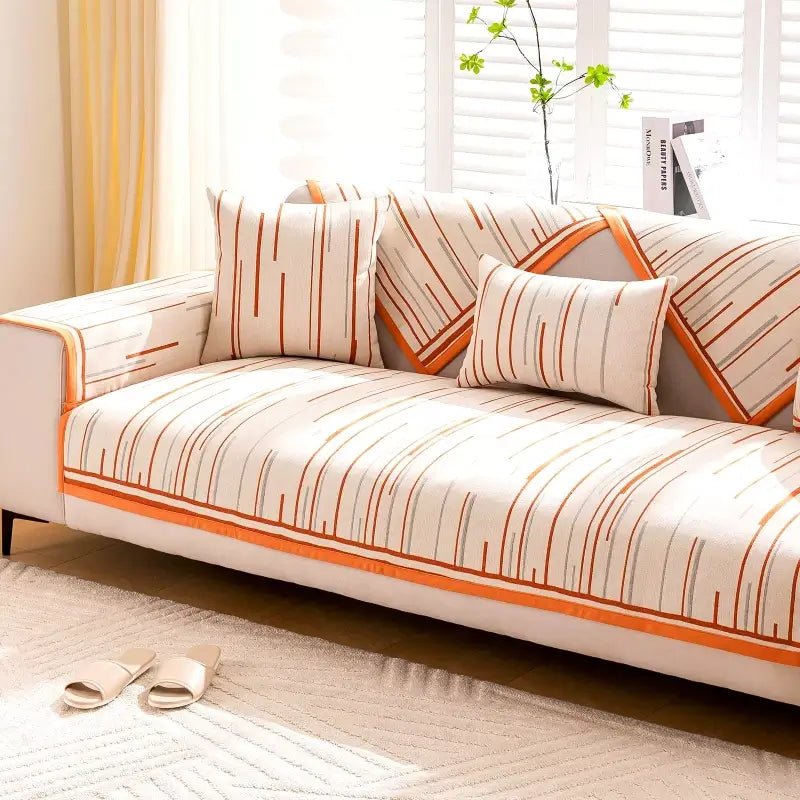 Light Luxury Striped Sofa Cushion