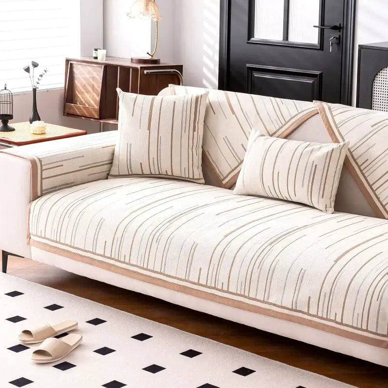 Light Luxury Striped Sofa Cushion