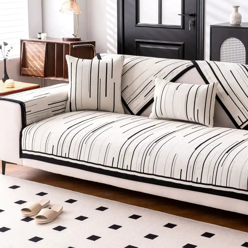 Light Luxury Striped Sofa Cushion
