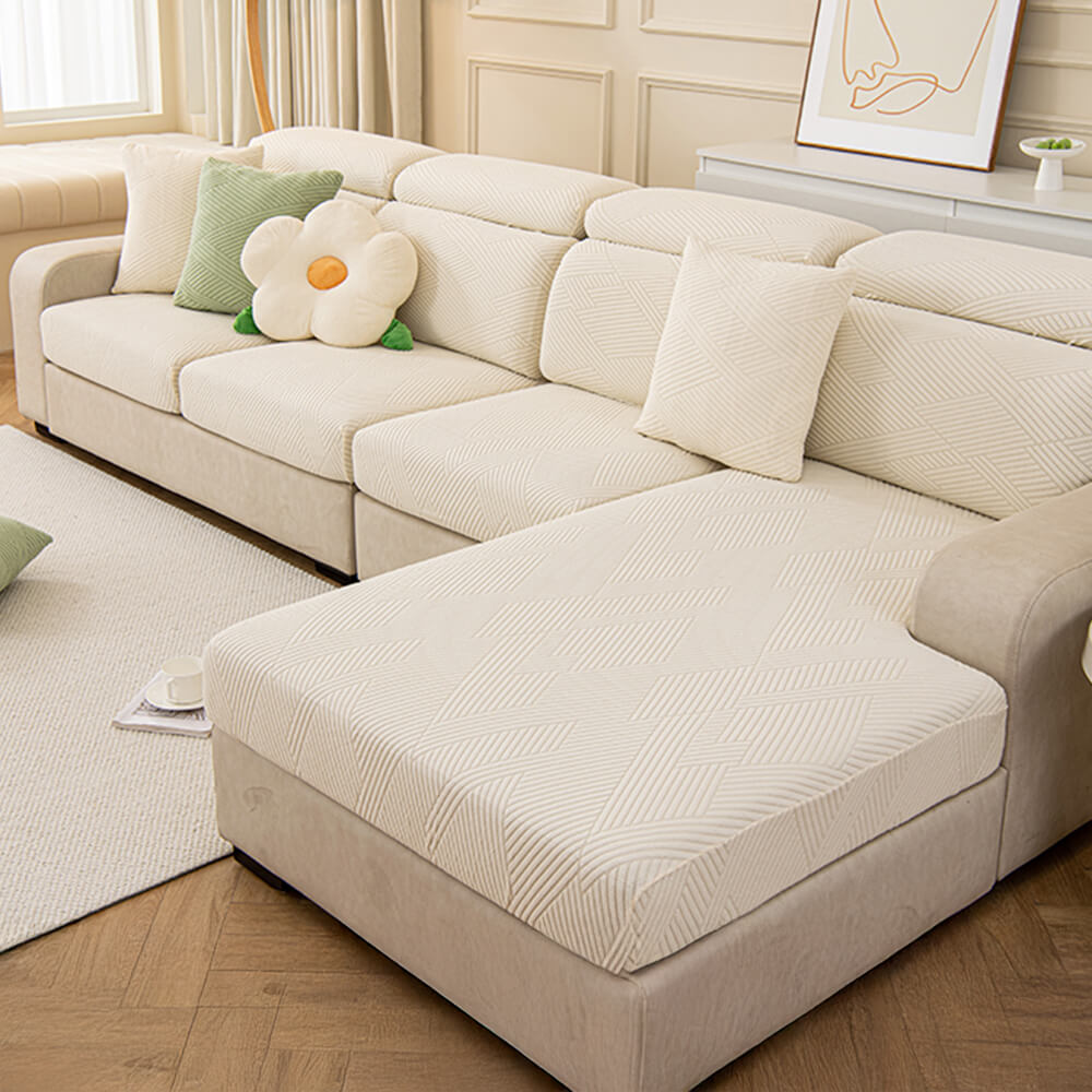 Modern Geometric Stretch Full-Wrap Sofa Cover with Magic Fit