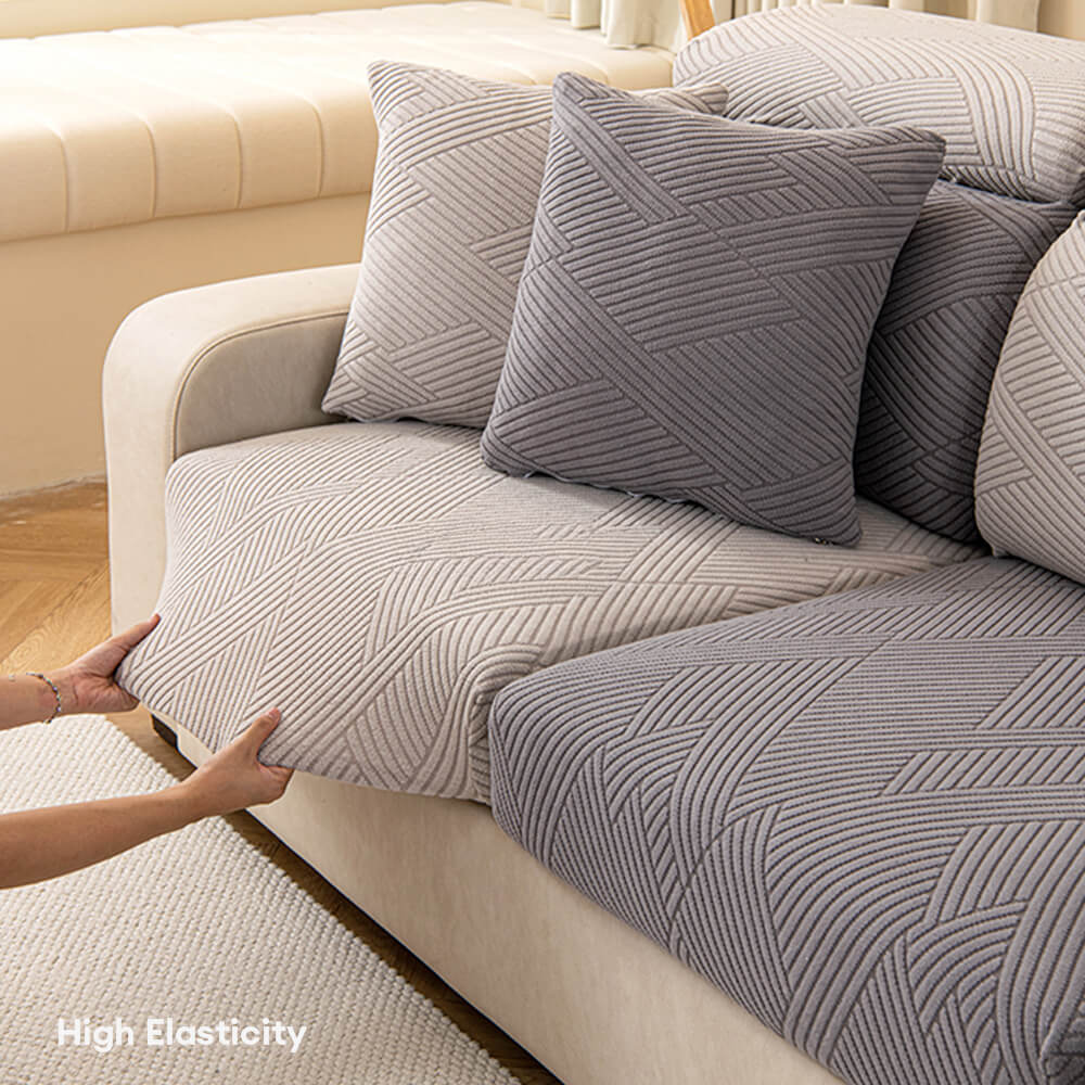 Modern Geometric Stretch Full-Wrap Sofa Cover with Magic Fit
