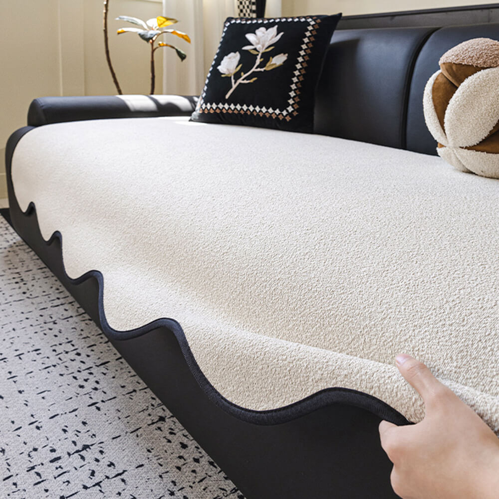 Waterproof Teddy Fleece Non-Slip Sofa Cover