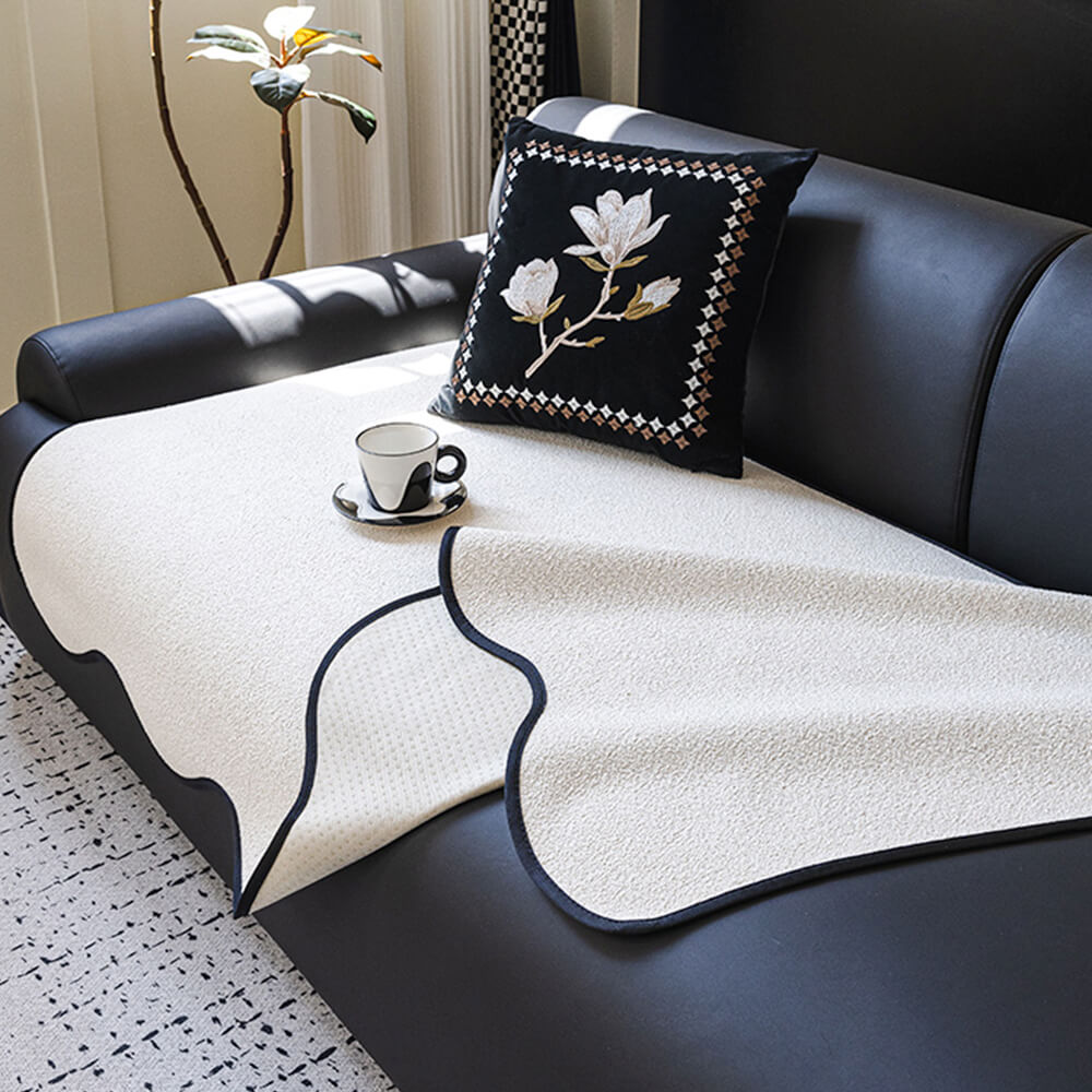 Waterproof Teddy Fleece Non-Slip Sofa Cover
