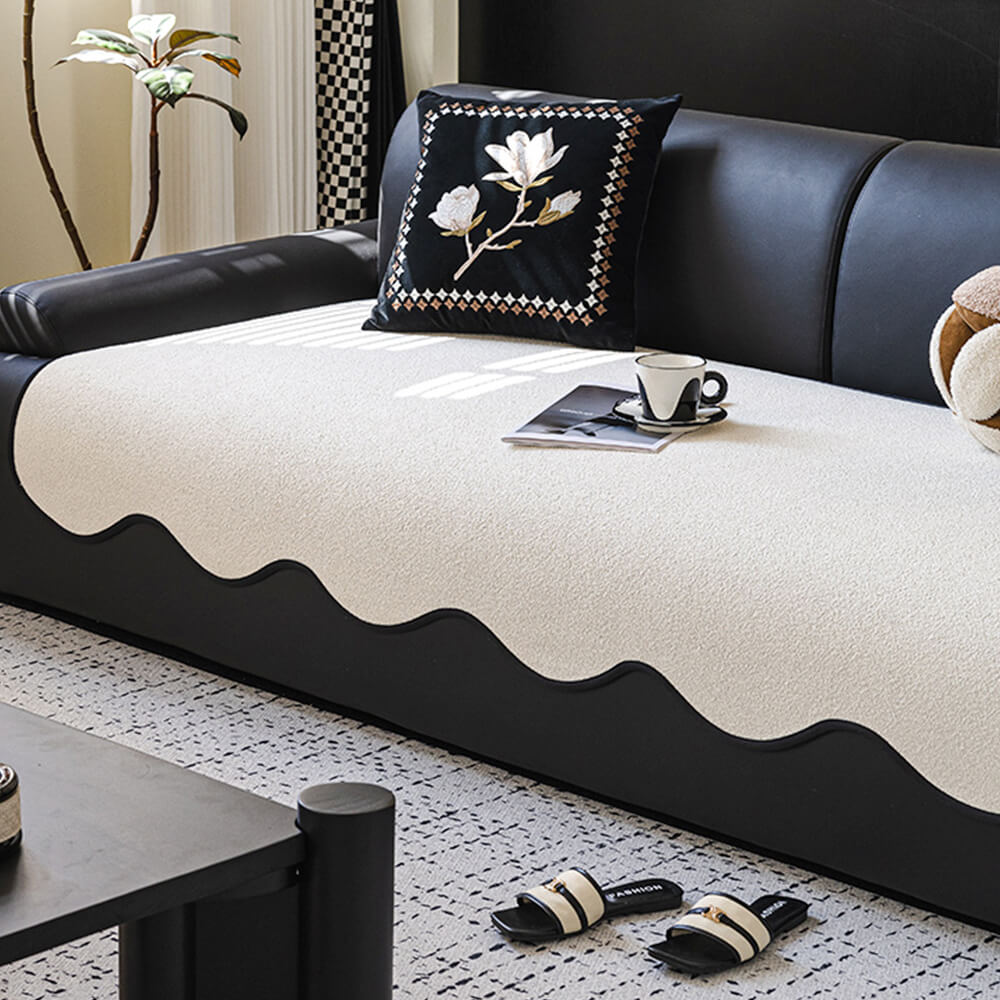 Waterproof Teddy Fleece Non-Slip Sofa Cover