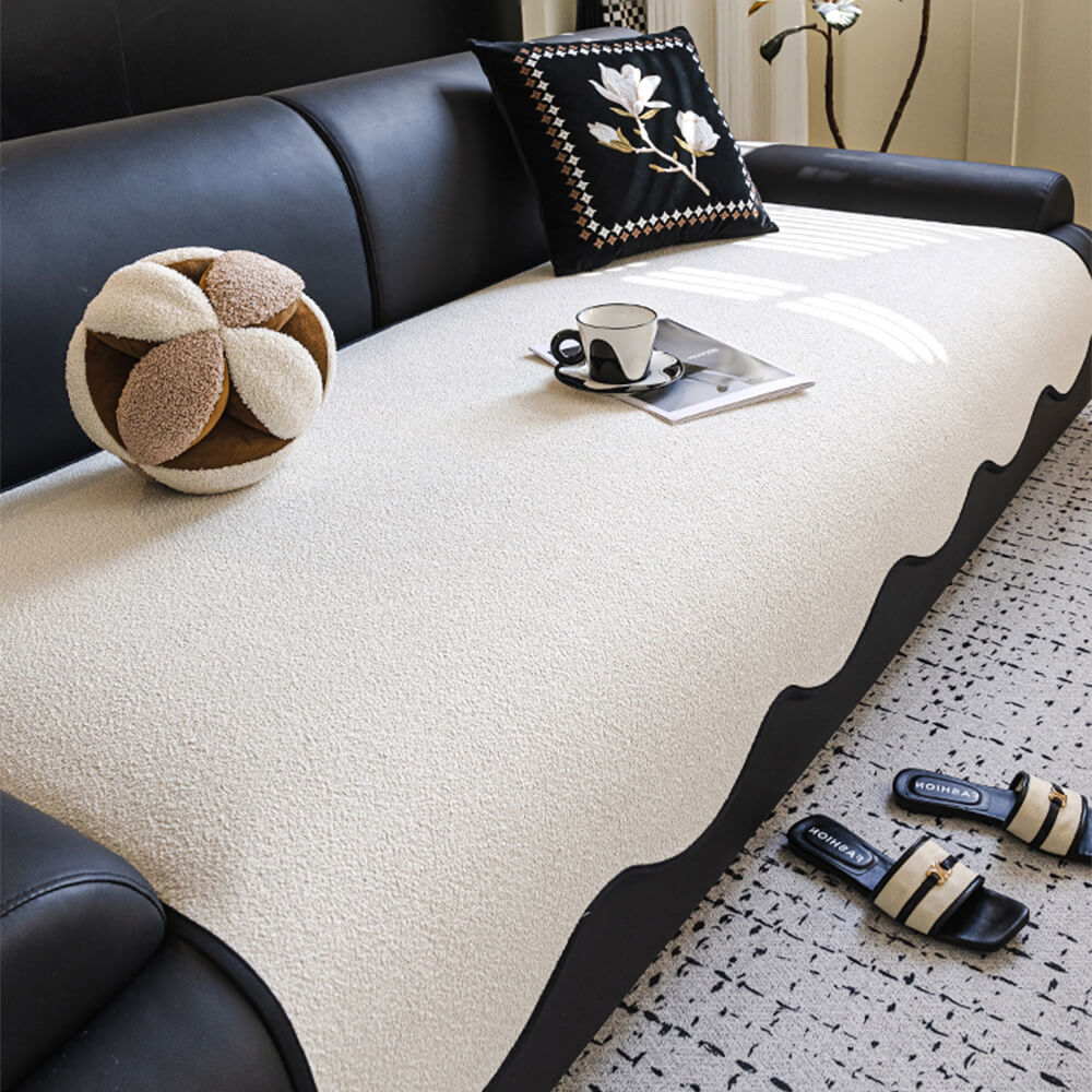 Waterproof Teddy Fleece Non-Slip Sofa Cover