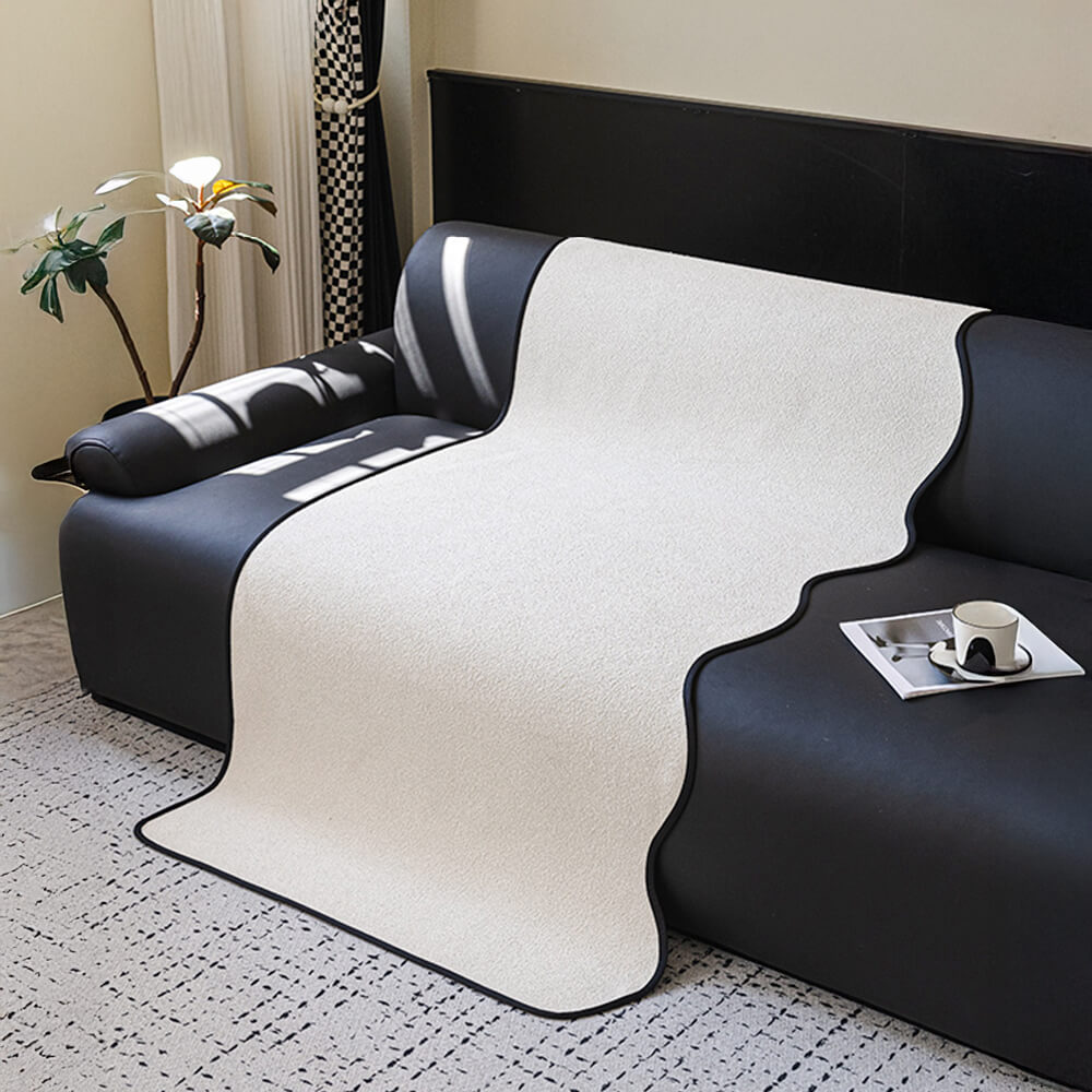 Waterproof Teddy Fleece Non-Slip Sofa Cover