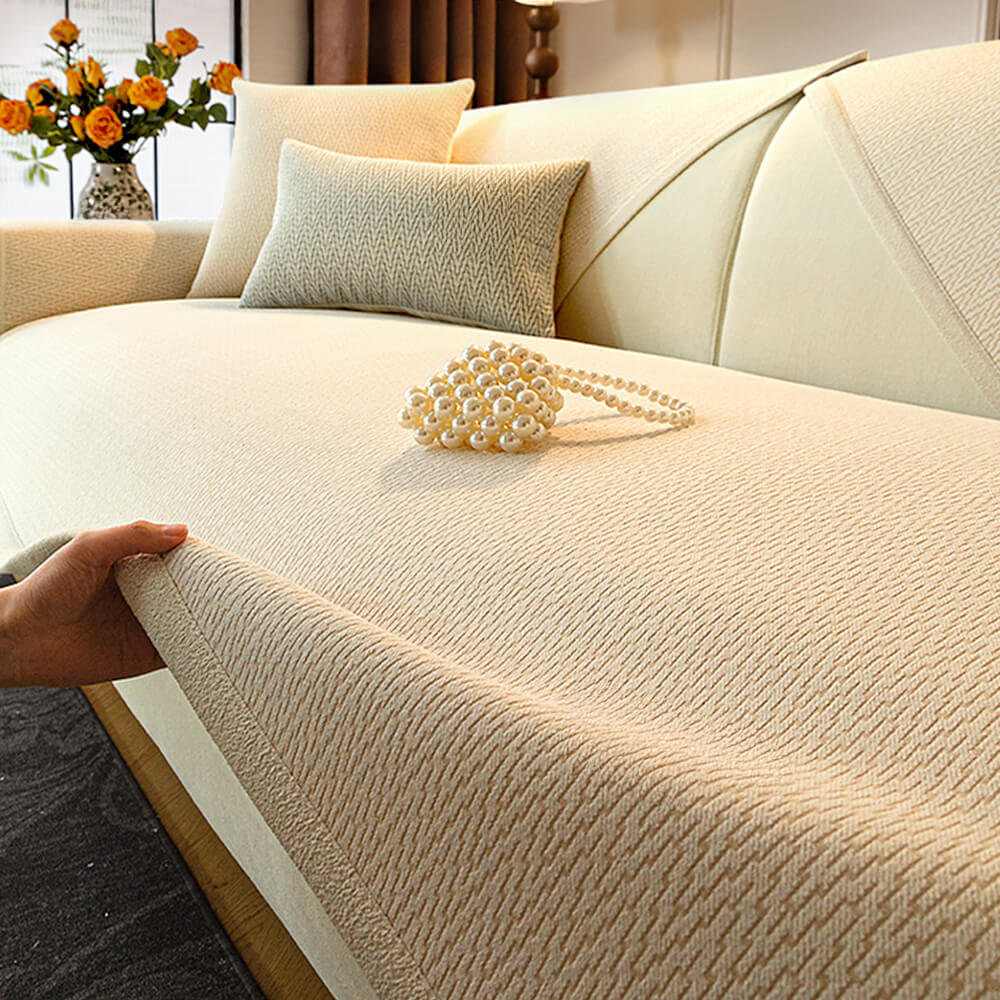 Chenille Minimalist Anti-Slip Cat Scratch-Resistant Sofa Cover
