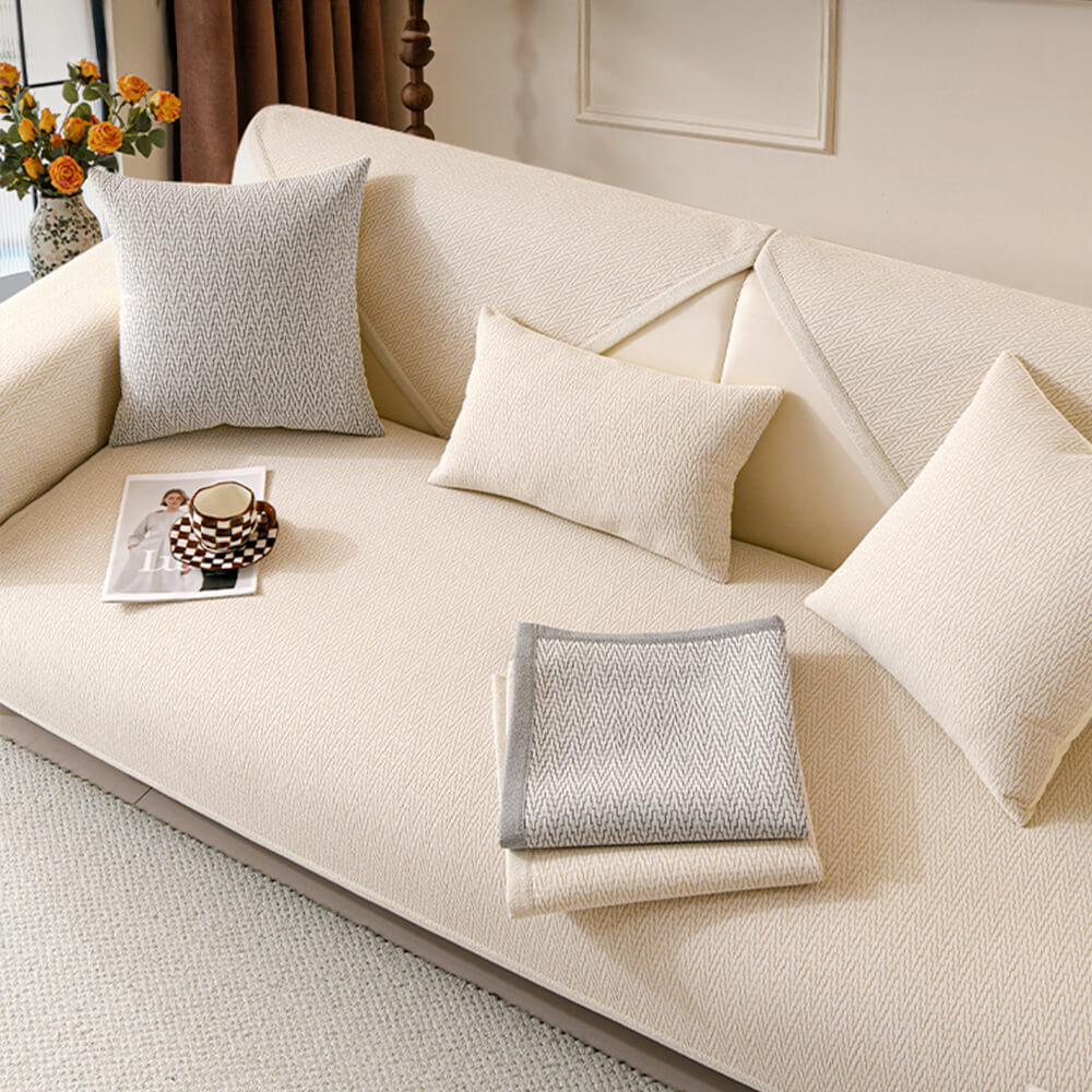 Chenille Minimalist Anti-Slip Cat Scratch-Resistant Sofa Cover