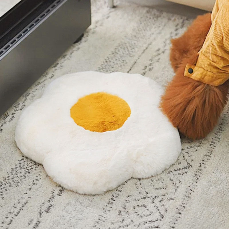 Tappetino per gatti in memory foam con motivo a girasole, cuscino per seduta