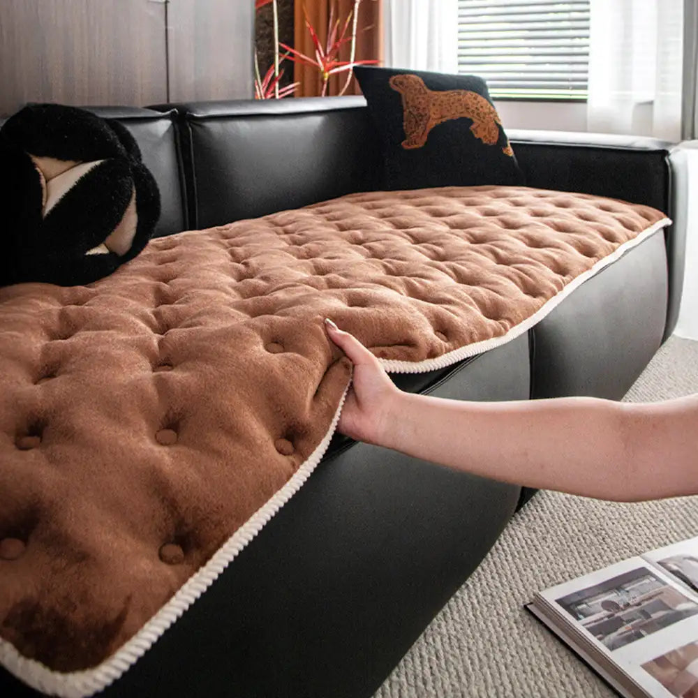 Vintage Leather Non-Slip Sofa Protection Couch Cover