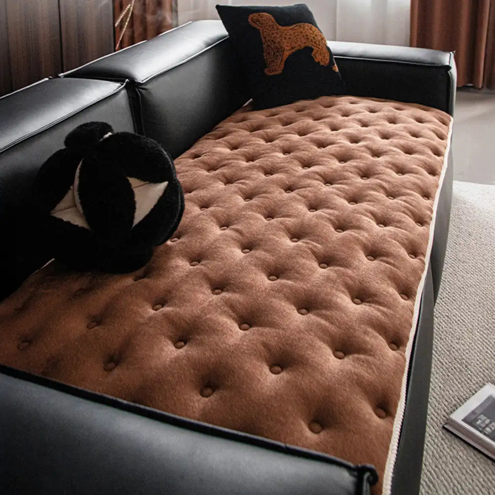 Vintage Leather Non-Slip Sofa Protection Couch Cover