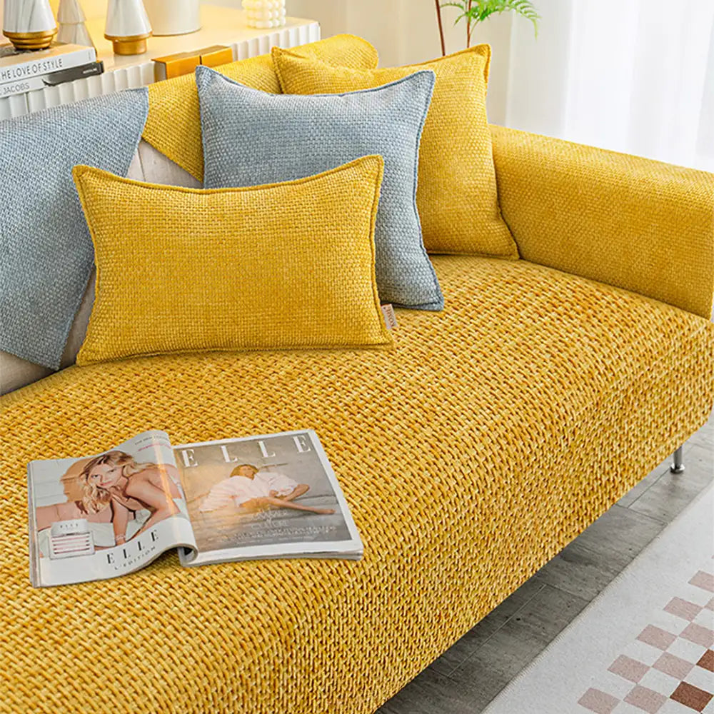 Cloud Woven Velvet Thick Non-Slip Scratch-Resistant Couch Cover