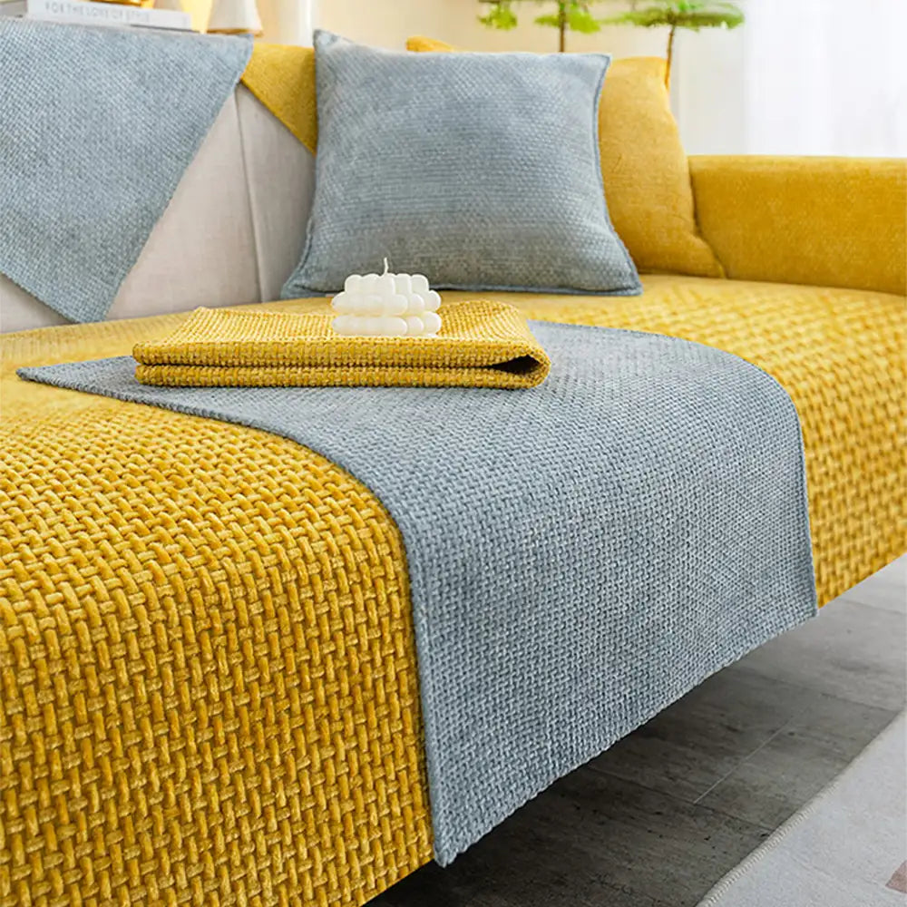 Cloud Woven Velvet Thick Non-Slip Scratch-Resistant Couch Cover