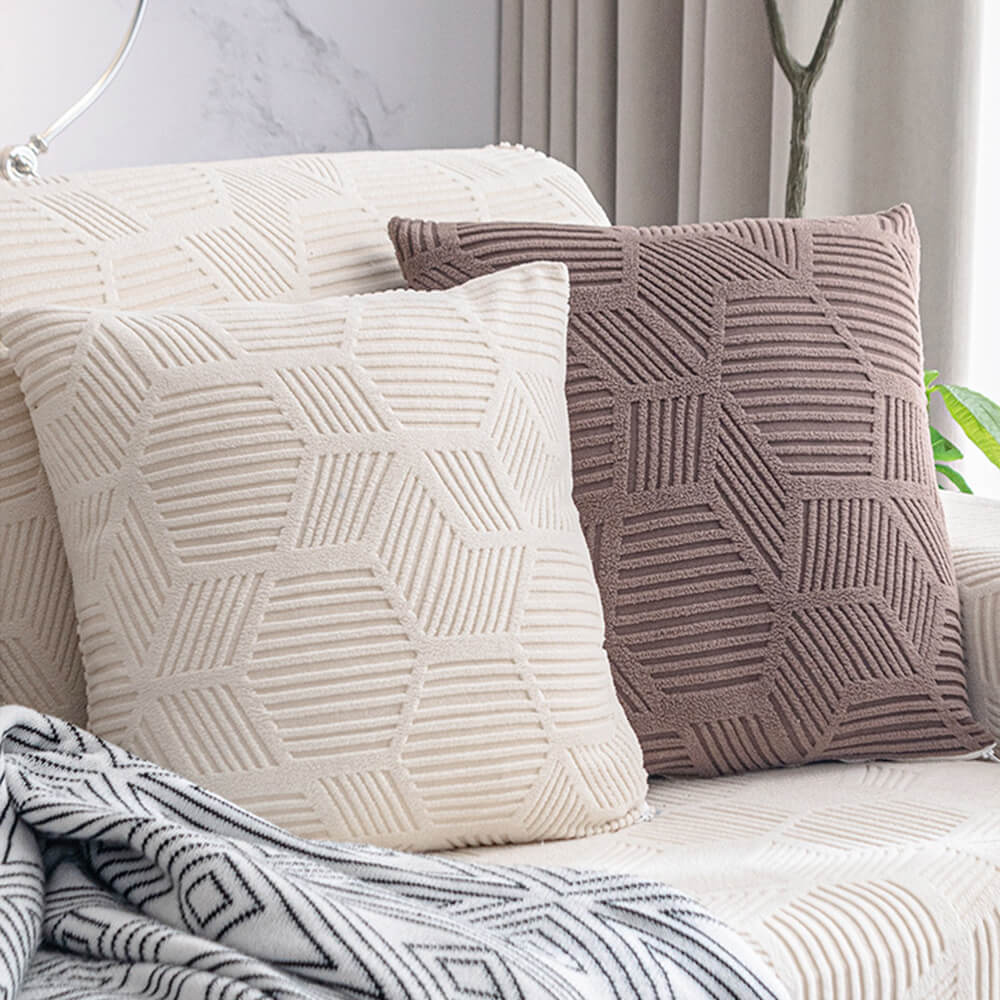 Honeycomb Pattern Water-Resistant Stretch Full-Cover Magic Sofa Cover