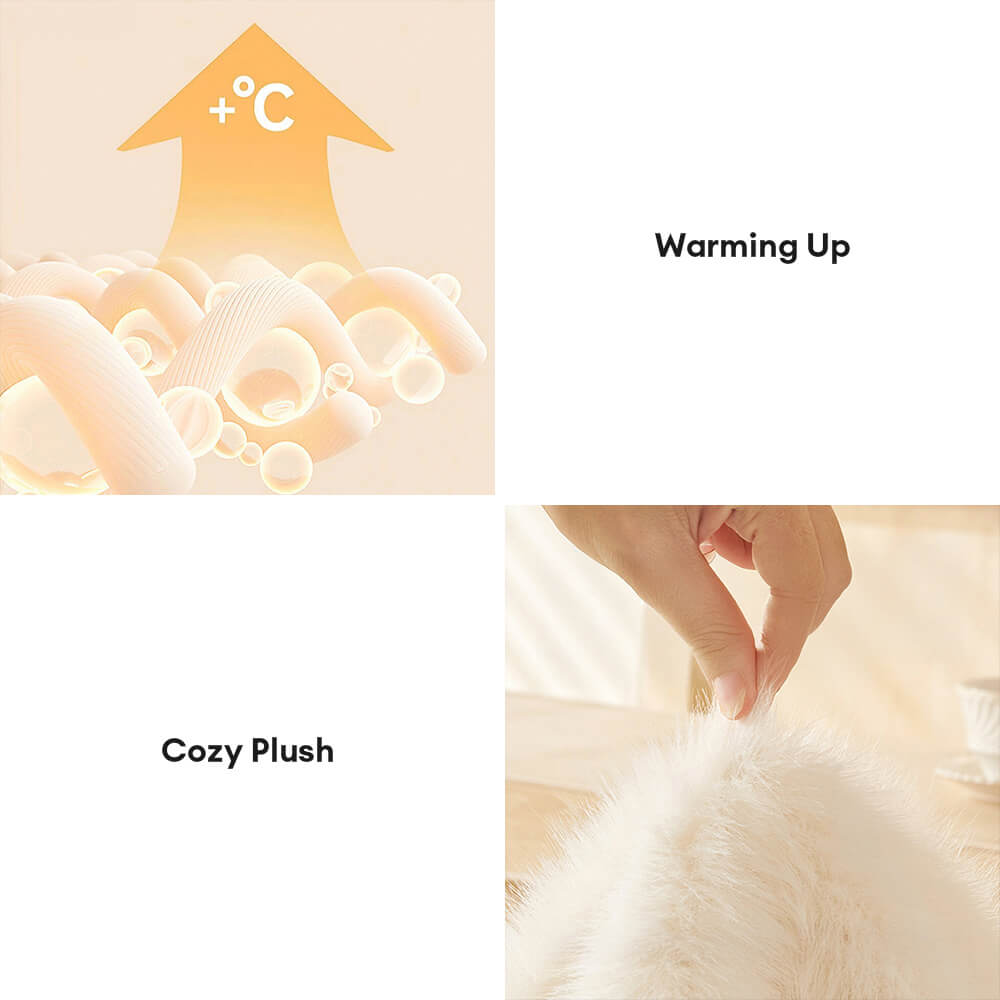 Luxury Skin-Friendly Long Faux Fur One-Piece Sofa Protector Cover - Multi-Functional Couch Mat