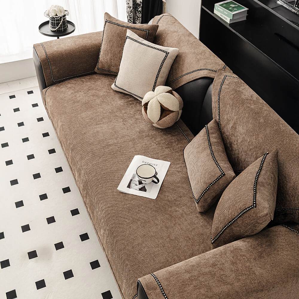 Simple Modern Jacquard High-Density Non-Slip Chenille Sofa Cover