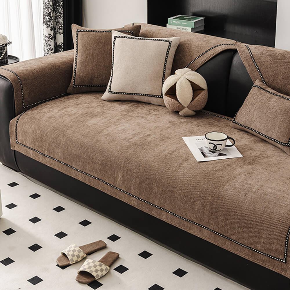 Simple Modern Jacquard High-Density Non-Slip Chenille Sofa Cover