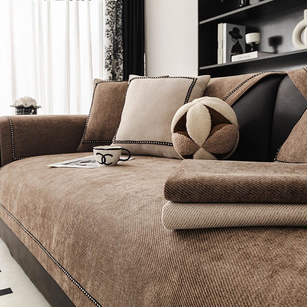 Simple Modern Jacquard High-Density Non-Slip Chenille Sofa Cover