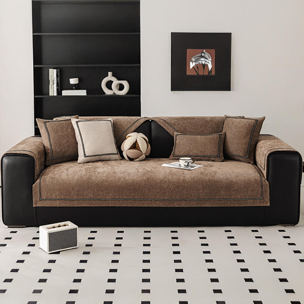 Simple Modern Jacquard High-Density Non-Slip Chenille Sofa Cover