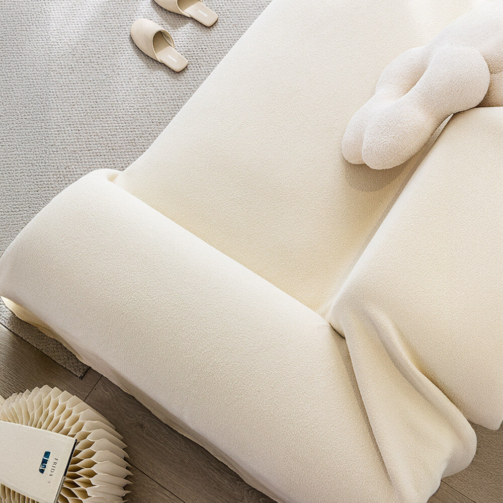 Soft Water-Resistant Teddy Plush Sofa Throw Cover