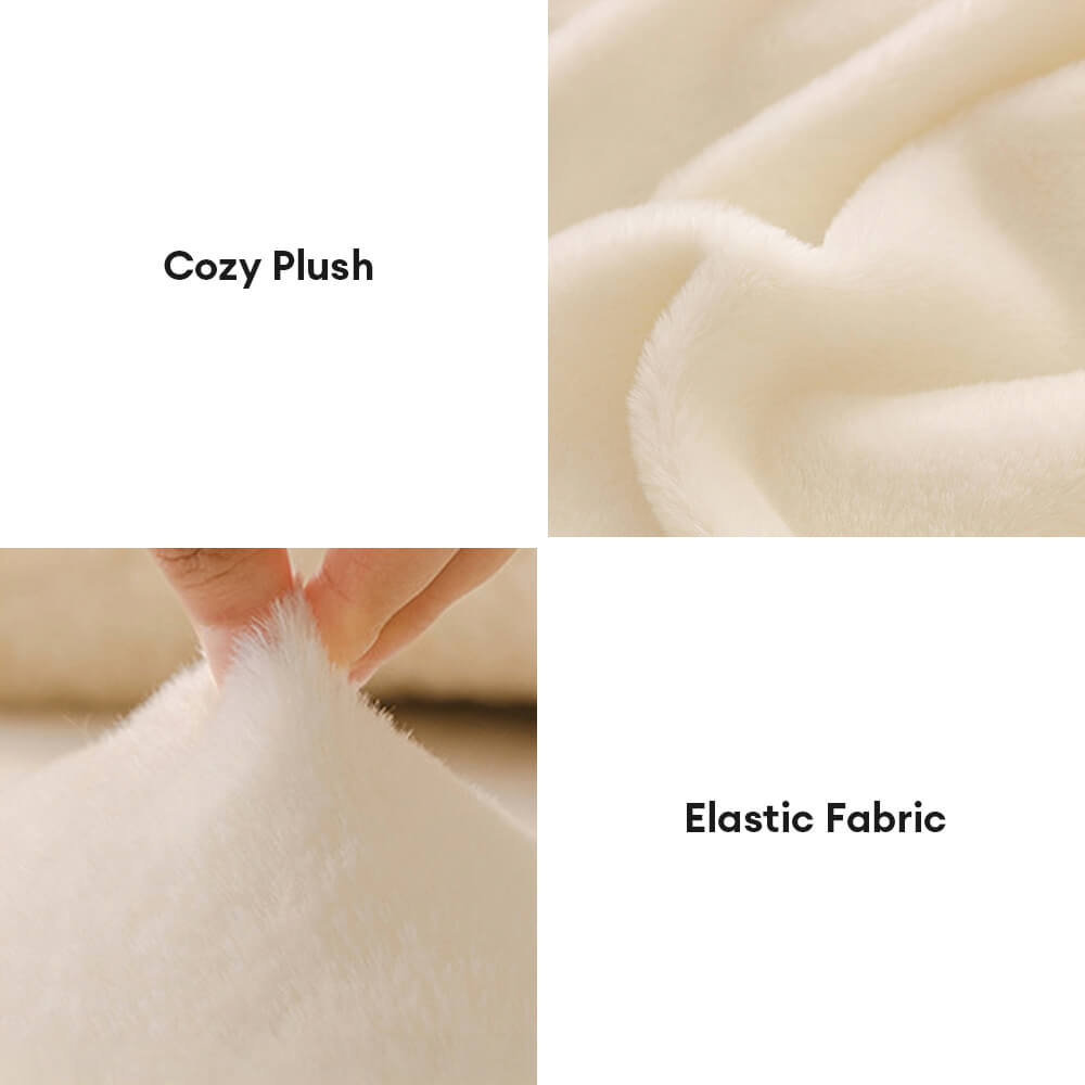 Ultra-Soft Skin-Friendly Plush Sofa Protector Cover - Full Coverage Furniture Mat for Couch Protection