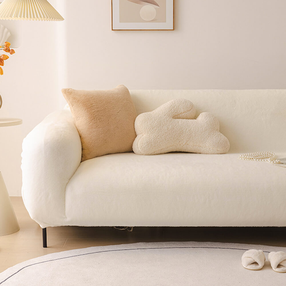 Ultra-Soft Skin-Friendly Plush Sofa Protector Cover - Full Coverage Furniture Mat for Couch Protection
