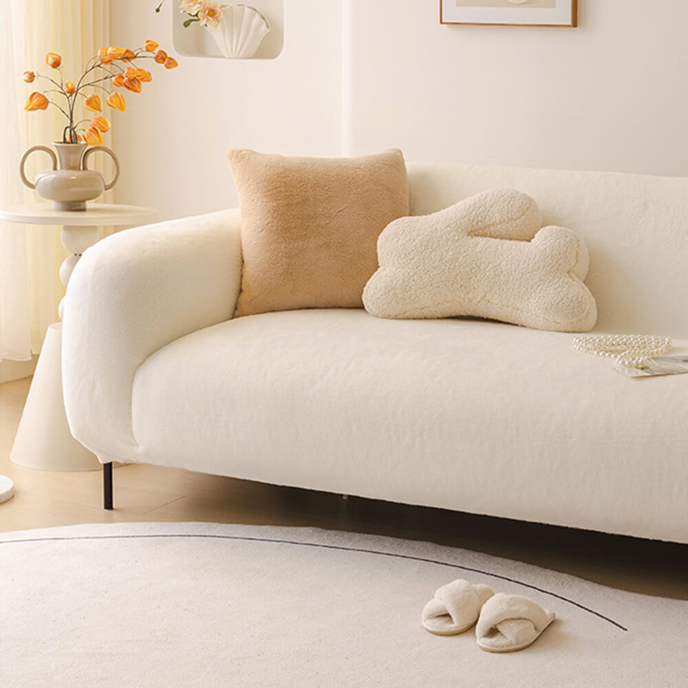 Ultra-Soft Skin-Friendly Plush Sofa Protector Cover - Full Coverage Furniture Mat for Couch Protection