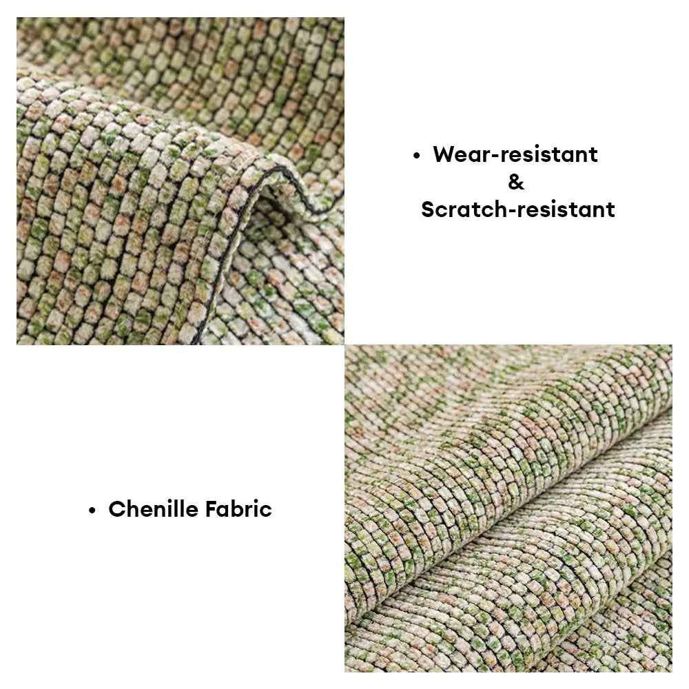 Chic Chenille Bouclé Non-Slip Sofa Cover with Wavy Tassel Trim