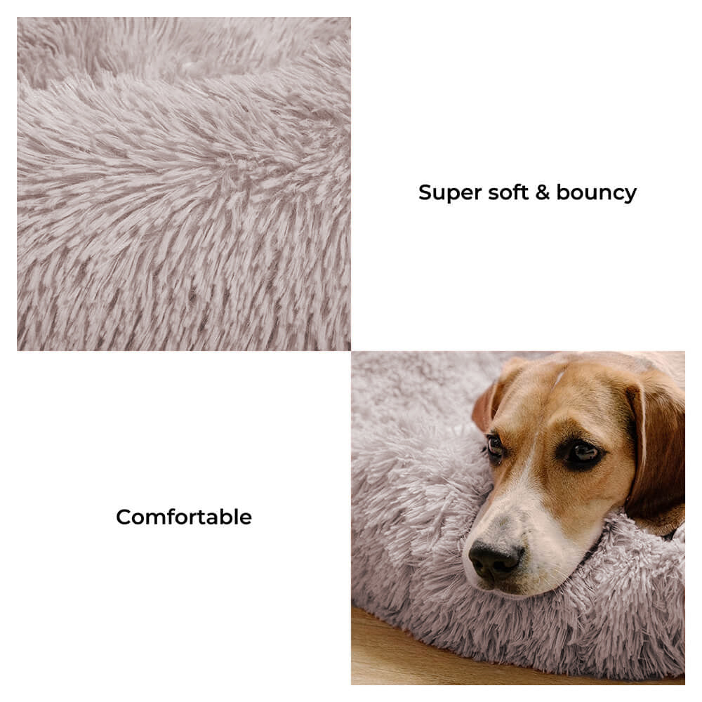 Fuzzy Round Fluffy Dog Bed for Ultimate Comfort
