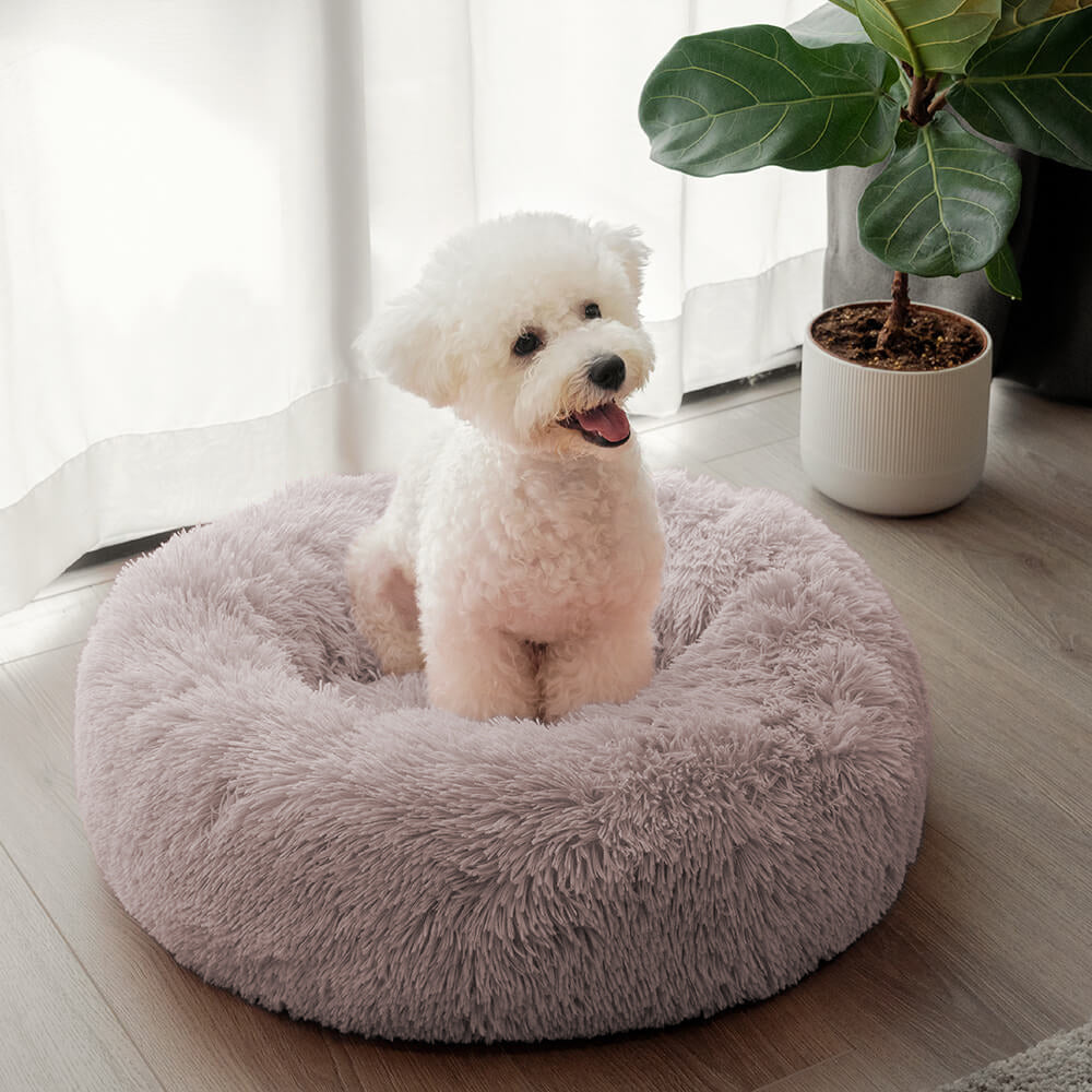 Fuzzy Round Fluffy Dog Bed for Ultimate Comfort