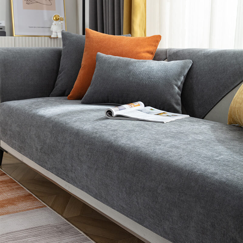 Vermilion Comfortable Chenille Sofa Protector Couch Cover