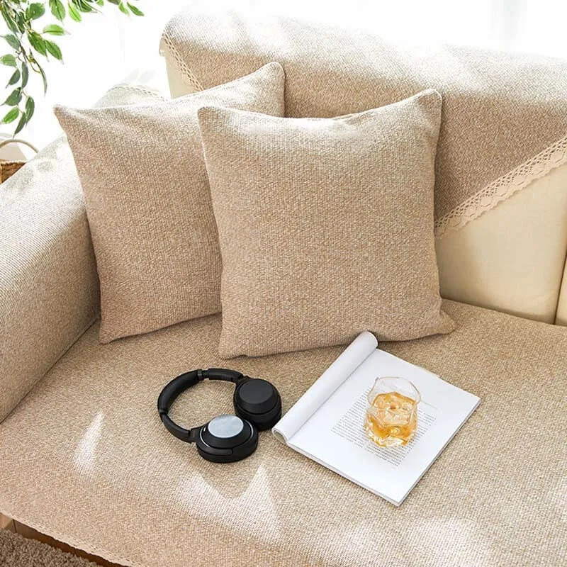 Hand-Woven Cotton Linen Non-Slip Sofa Cover, All-Season Model