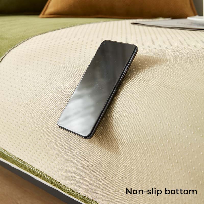 Chenille Sofa Cushion, Four-Season Universal Non-Slip L-Shaped Sofa Cover, Solid Color Cover Cloth