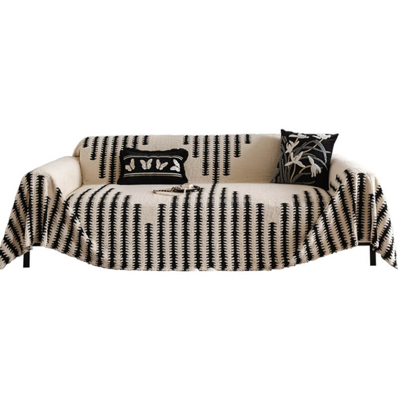 Homely Plush Sofa Cozy Anti-Scratch Full Coverage Sofa Cover