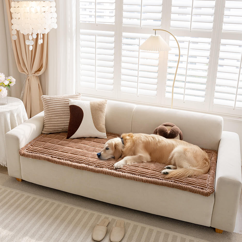 Lazy Soft Flannel Breathable Non-Slip Pet Mat Sofa Protector