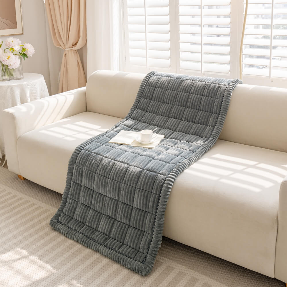Lazy Soft Flannel Breathable Non-Slip Pet Mat Sofa Protector