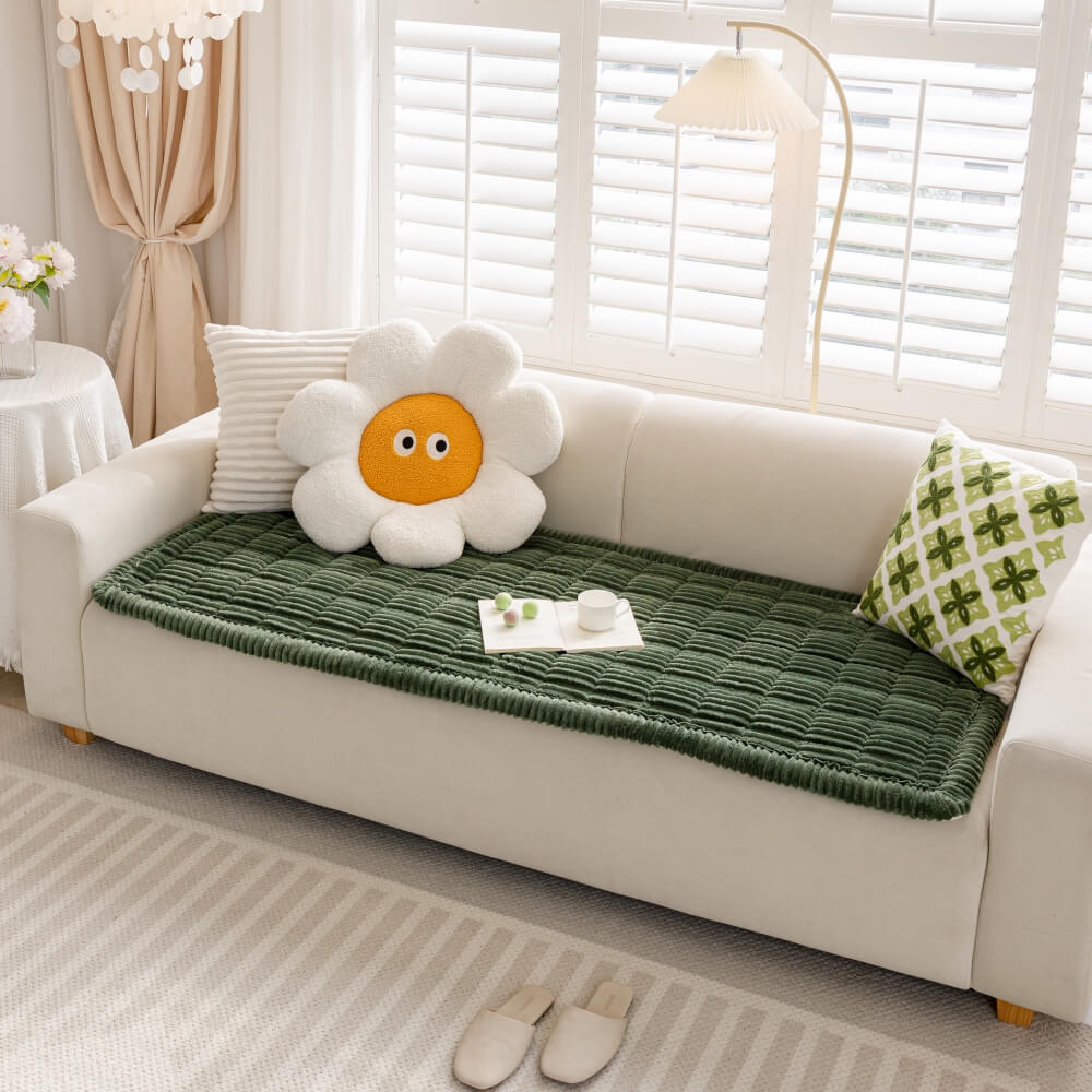 Lazy Soft Flannel Breathable Non-Slip Pet Mat Sofa Protector
