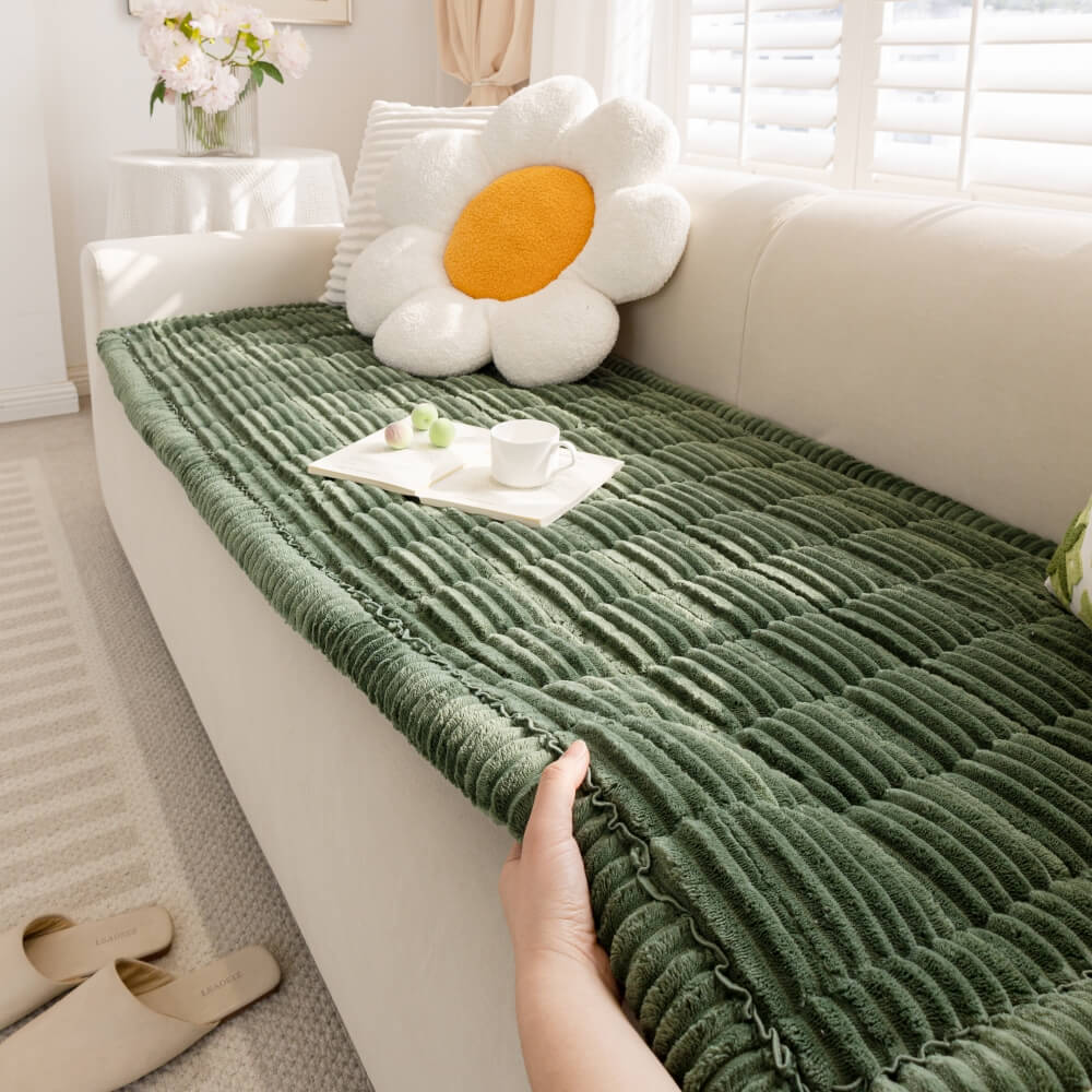 Lazy Soft Flannel Breathable Non-Slip Pet Mat Sofa Protector