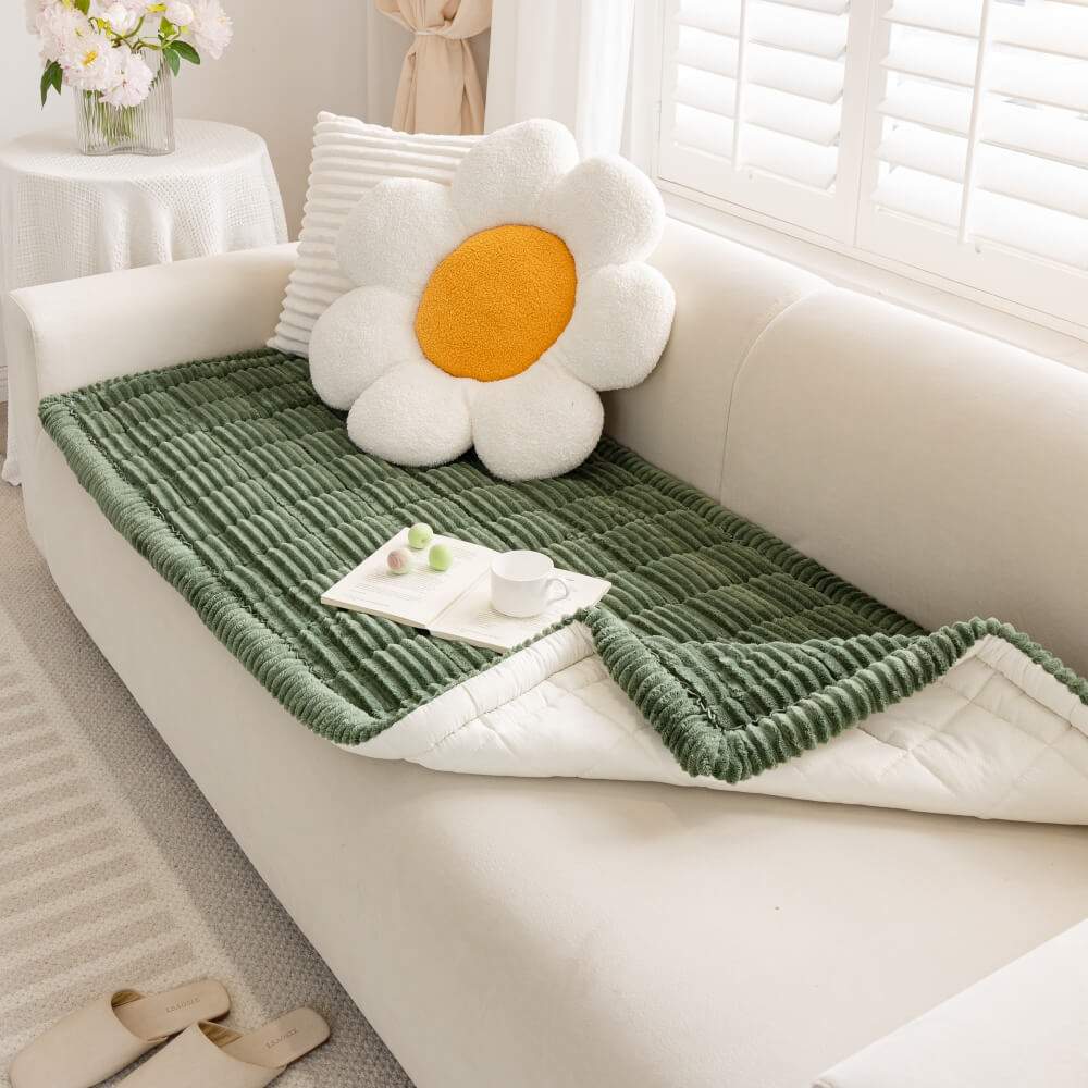 Lazy Soft Flannel Breathable Non-Slip Pet Mat Sofa Protector