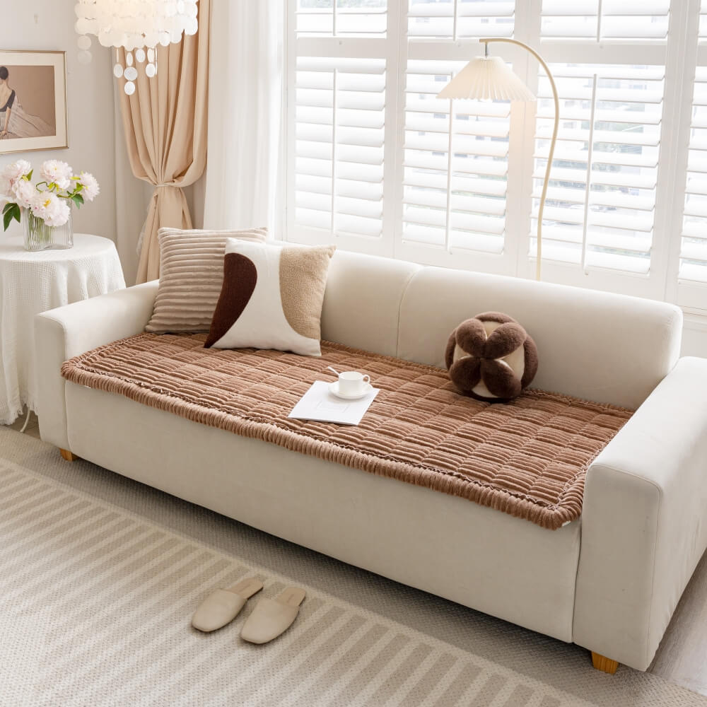 Lazy Soft Flannel Breathable Non-Slip Pet Mat Sofa Protector