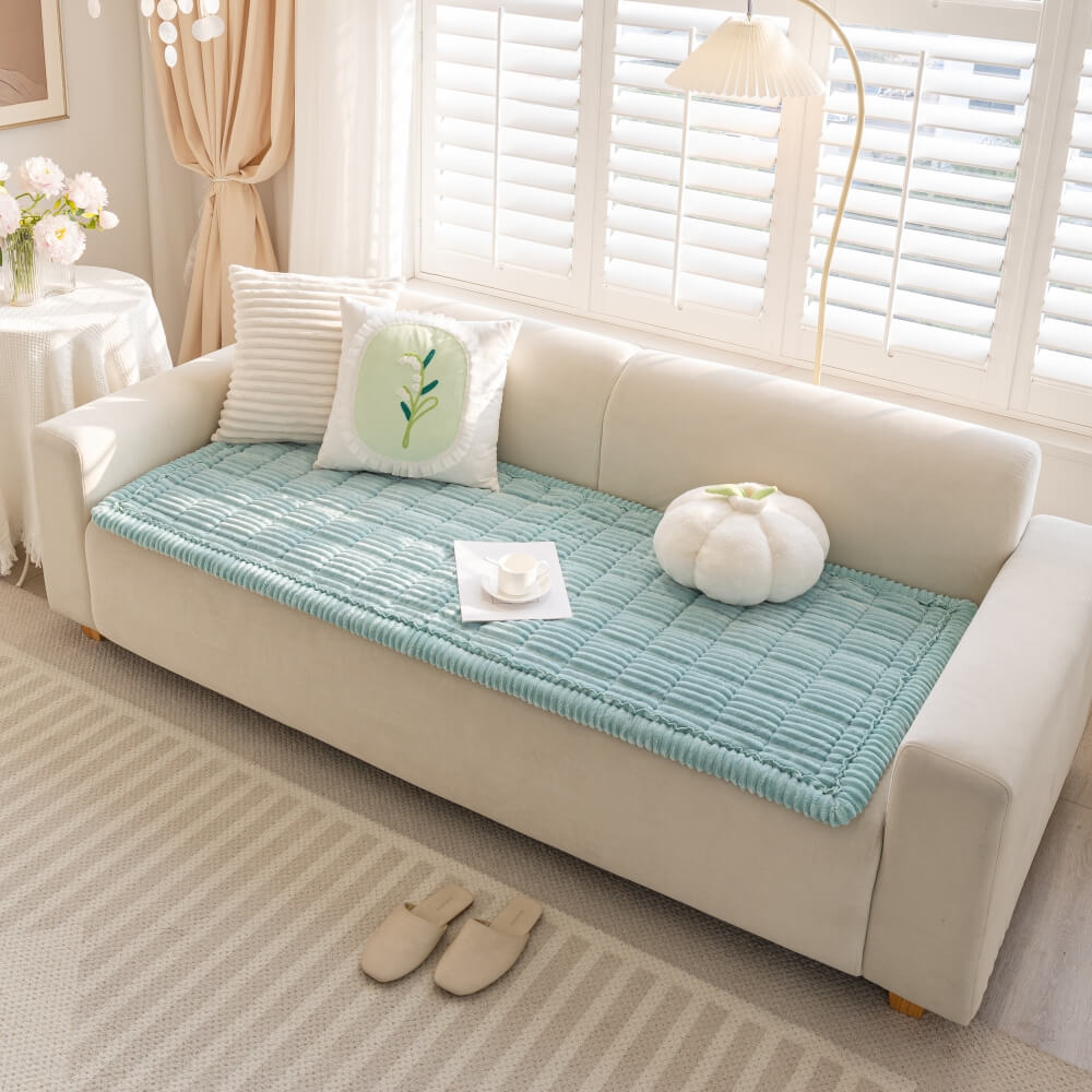 Lazy Soft Flannel Breathable Non-Slip Pet Mat Sofa Protector