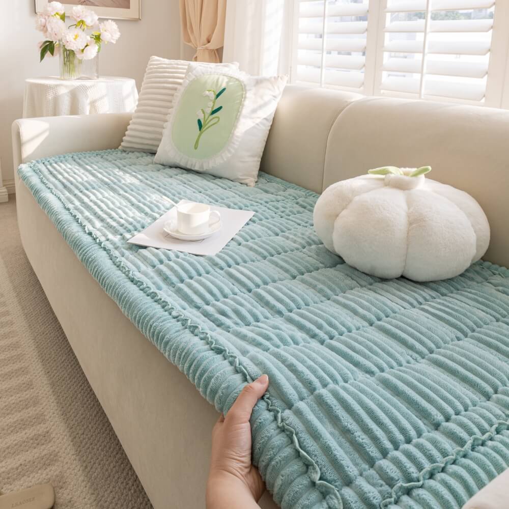 Lazy Soft Flannel Breathable Non-Slip Pet Mat Sofa Protector