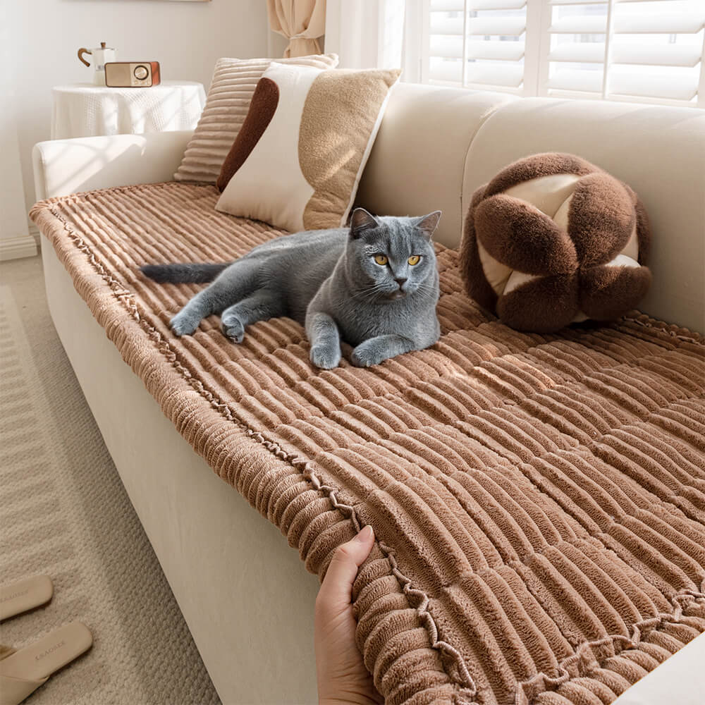 Lazy Soft Flannel Breathable Non-Slip Pet Mat Sofa Protector