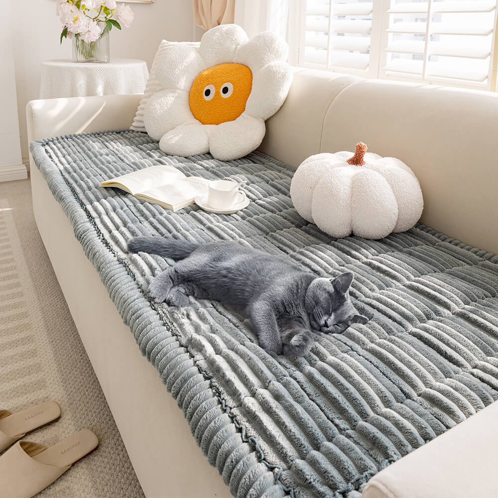 Lazy Soft Flannel Breathable Non-Slip Pet Mat Sofa Protector