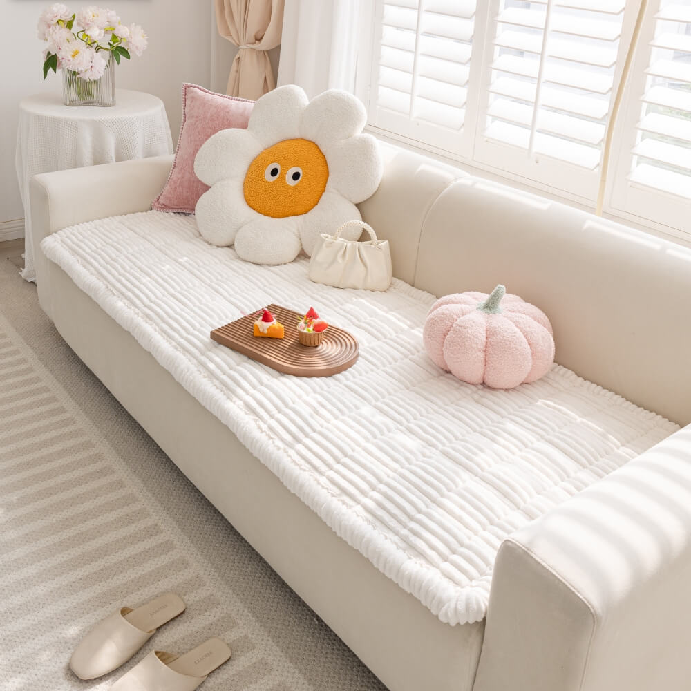 Lazy Soft Flannel Breathable Non-Slip Pet Mat Sofa Protector