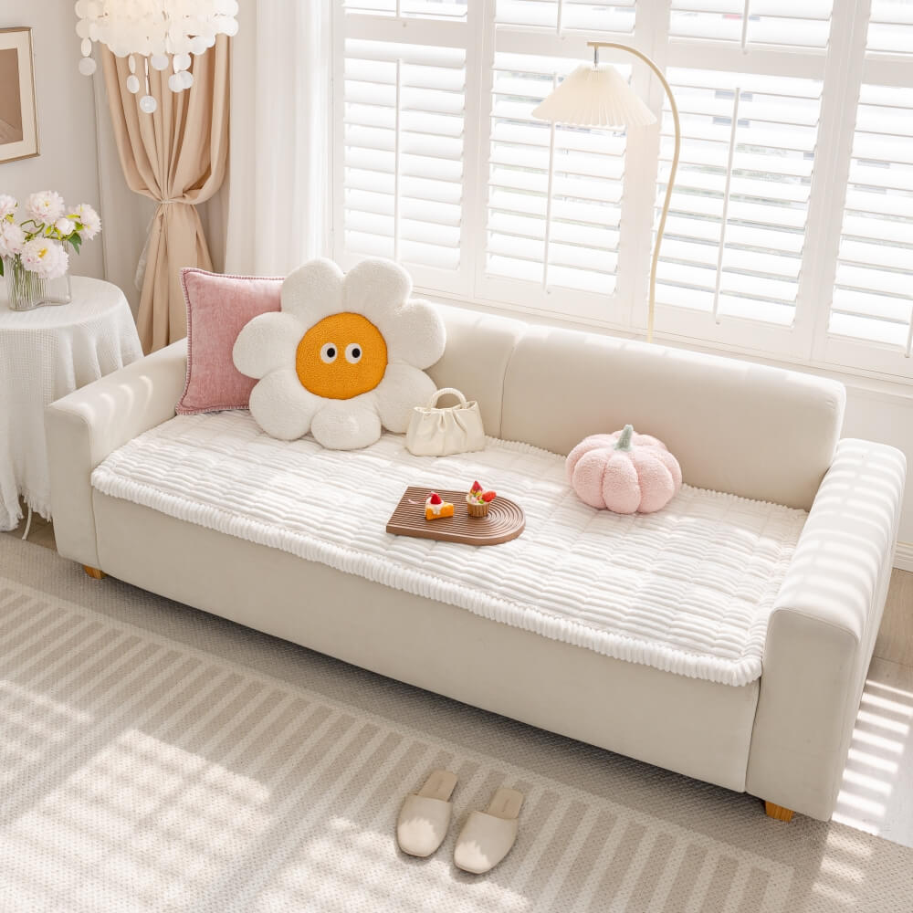 Lazy Soft Flannel Breathable Non-Slip Pet Mat Sofa Protector