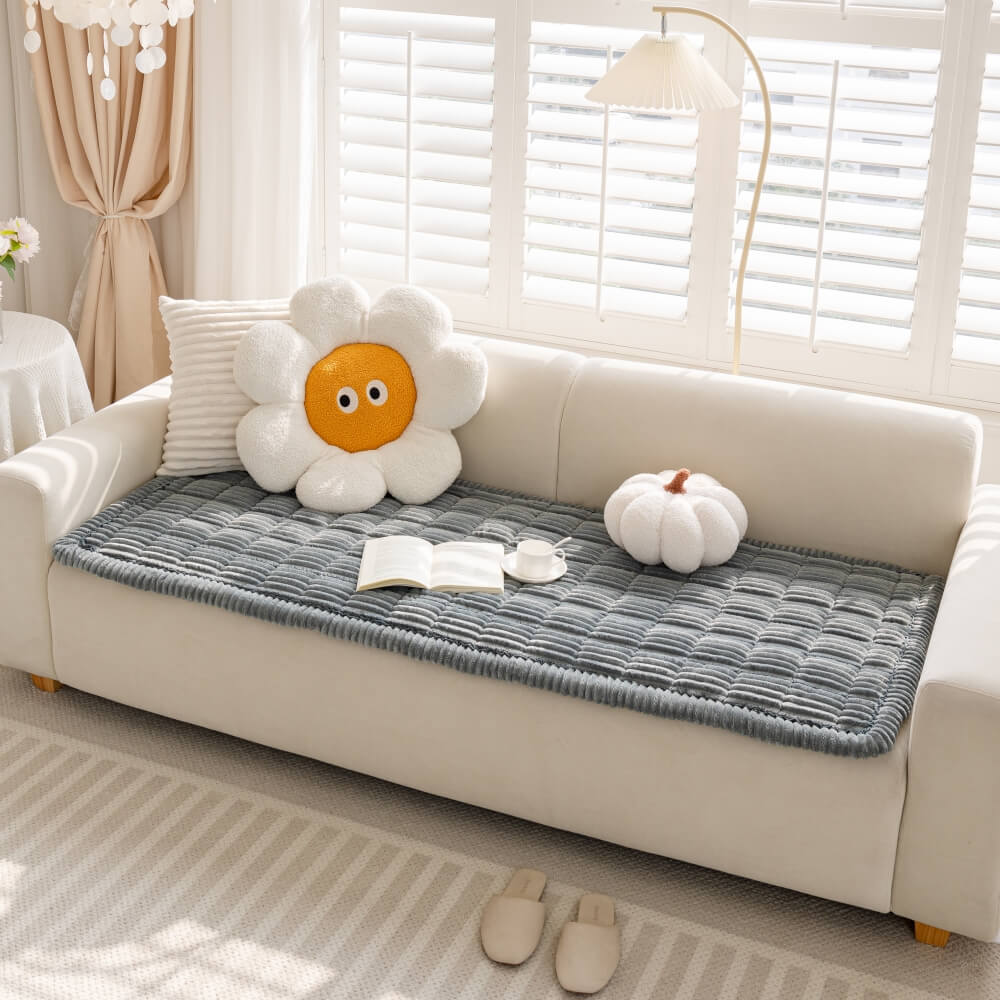 Lazy Soft Flannel Breathable Non-Slip Pet Mat Sofa Protector