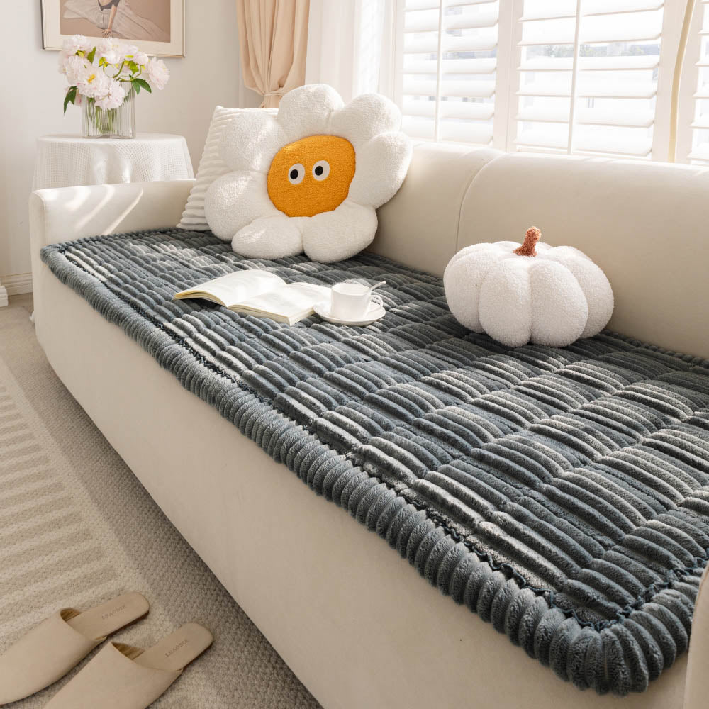 Lazy Soft Flannel Breathable Non-Slip Pet Mat Sofa Protector